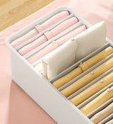 Moonval Wardrobe Clothes Organizer, Foldable 7-Grid Closet Storage Box for Jeans, Shirts & Sweaters