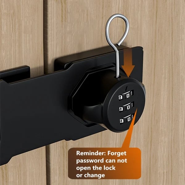 Moonval Cabinet Combination Lock, Keyless 3-Digit Security Latch for Doors & Drawers