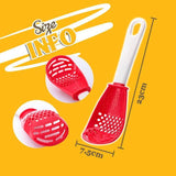 Moonval Multifunction Cooking Spoon, Heat-Resistant Strainer, Masher & Grater Utensil