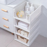 Moonval Stackable Storage Bin, Foldable Drawer Organizer for Closet, Pantry, Bedroom & Home Storage