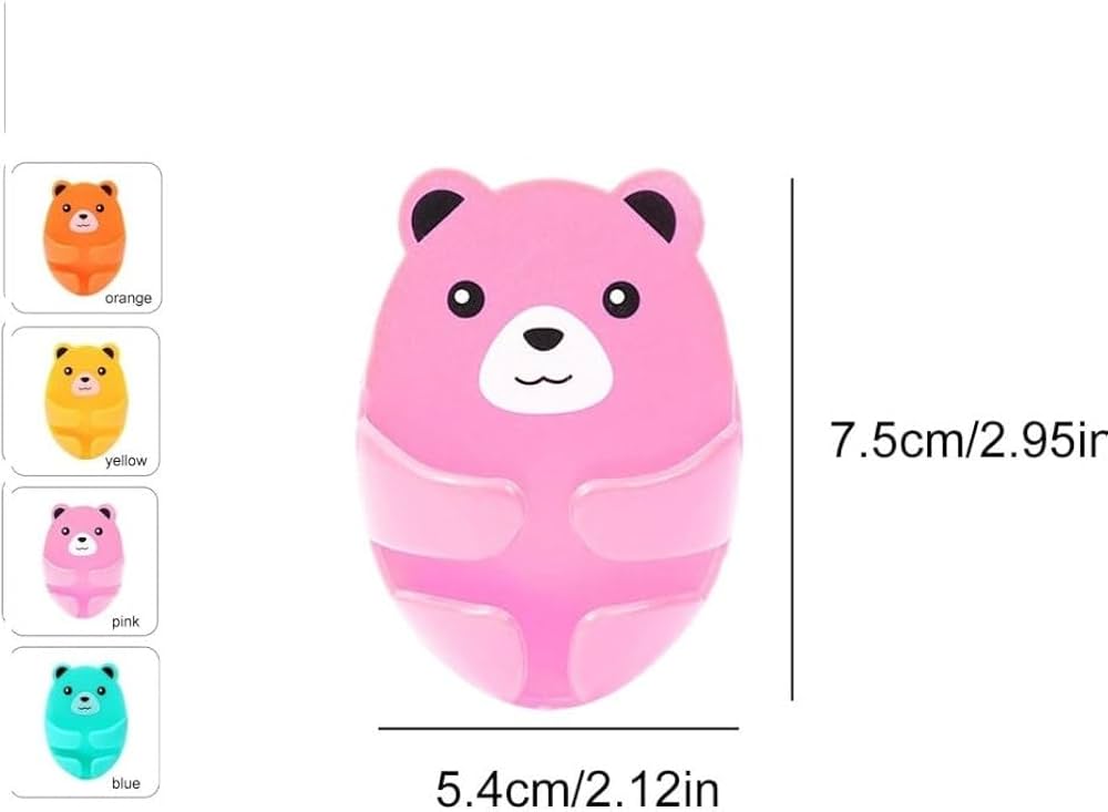 Moonval Bear Cable Holder, Self-Adhesive Wall Clip for Chargers, Plugs & Wires