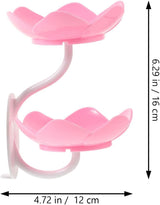 Moonval Lotus Soap & Sponge Holder, No-Drill Adhesive Sink and Shower Rack
