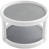 Moonval 2-Tier Turntable Organizer, Rotating Storage Tray for Fridge, Pantry & Cabinets