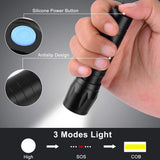 Moonval 2-in-1 LED Flashlight, High-Brightness Zoomable Torch with Adjustable Focus for Outdoor & Emergency Use