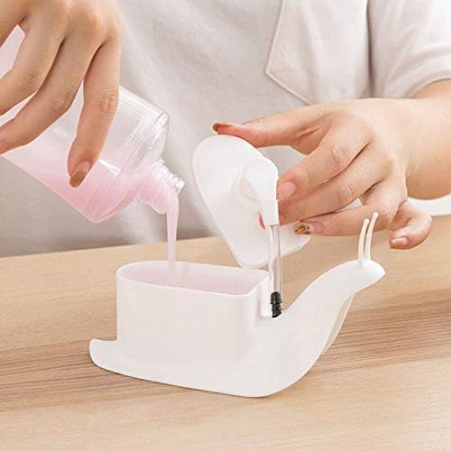 Moonval Snail Soap Dispenser, Refillable Bathroom & Kitchen Liquid Hand Wash Pump