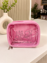 Moonval Clear Travel Toiletry Bag, Transparent Cosmetic Organizer 20 x 14 cm