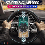 Moonval 360° Steering Wheel Phone Holder, Magnetic Car Mount for Safe Hands-Free Driving