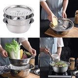 Moonval Multifunction Stainless Steel Sink, Multi-Purpose Kitchen Wash Basin with Integrated Workstation