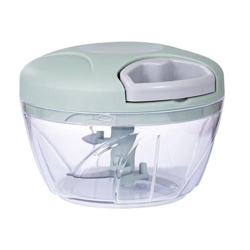 Moonval Pull-Cord Vegetable Chopper, Manual Food Processor with Stainless Steel Blades