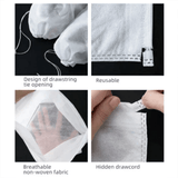 Moonval Reusable Shoe Storage Bags, Drawstring Dustproof Travel Organizer for Shoes