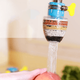 Moonval Faucet Water Filter, Multi-Layer Activated Carbon Tap Purifier with Universal Clamp