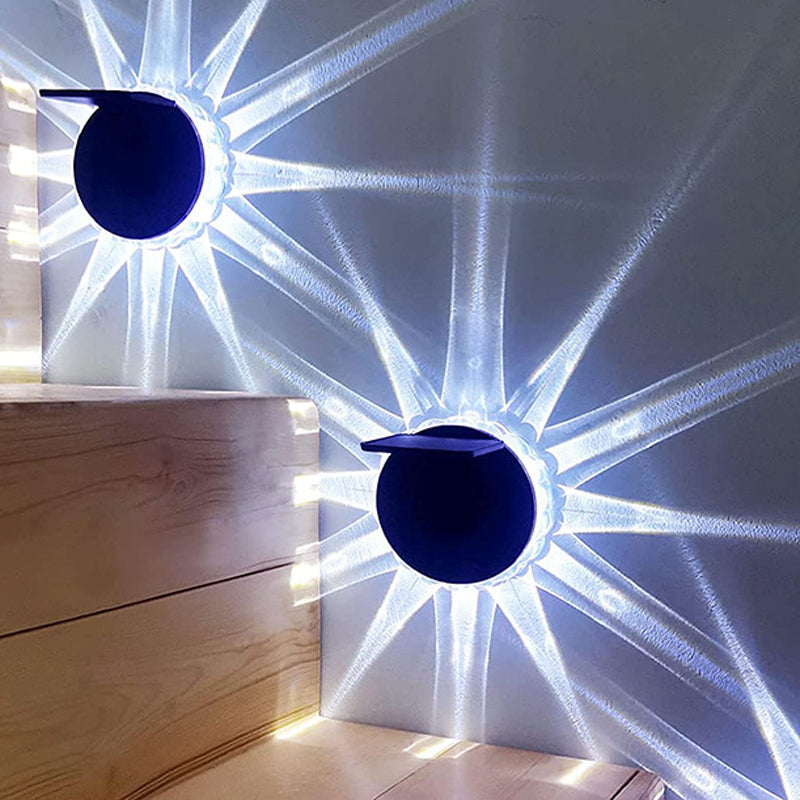 Moonval Solar Flower Lights, 4-Pack LED Outdoor Wall & Fence Lights with Auto Light Sensor