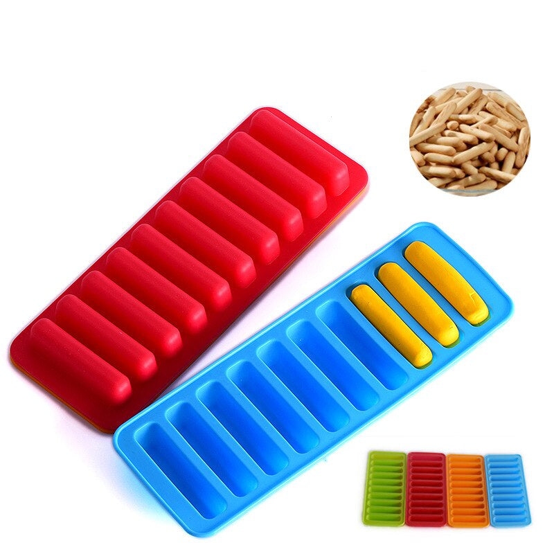 Moonval 10-Grid Silicone Ice Cube Tray, Flexible BPA-Free Ice Mold with Easy-Release Design