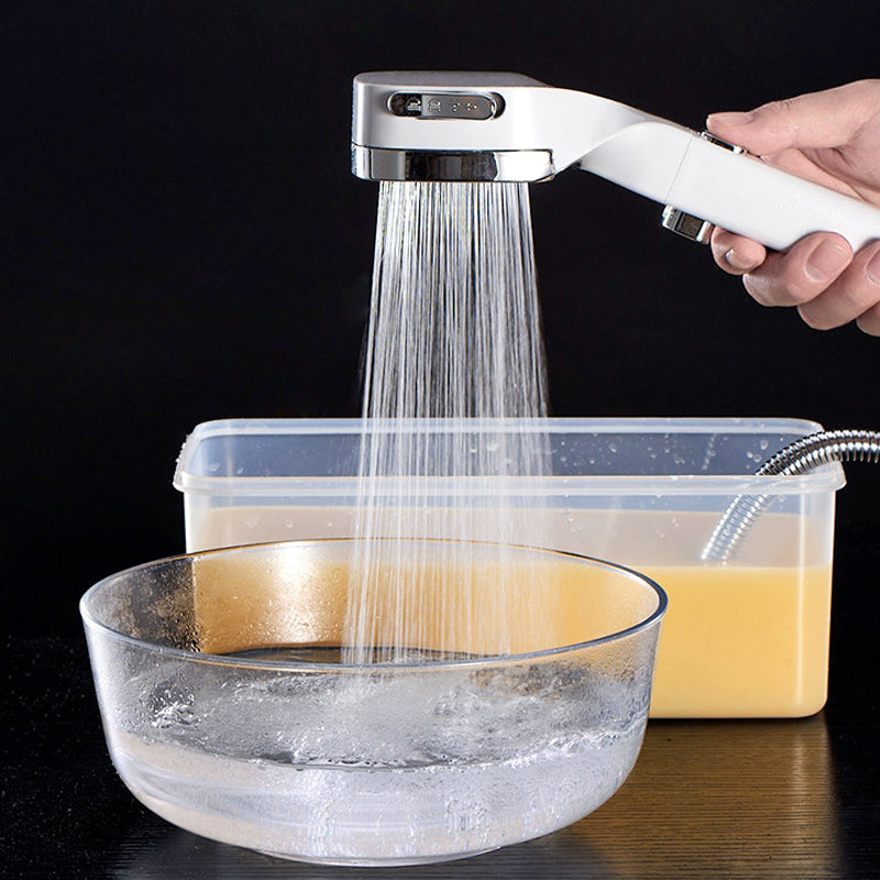 Moonval 4-Mode High-Pressure Handheld Shower Head with Pause Switch & Spray Gun
