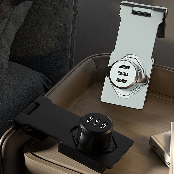 Moonval Cabinet Combination Lock, Keyless 3-Digit Security Latch for Doors & Drawers