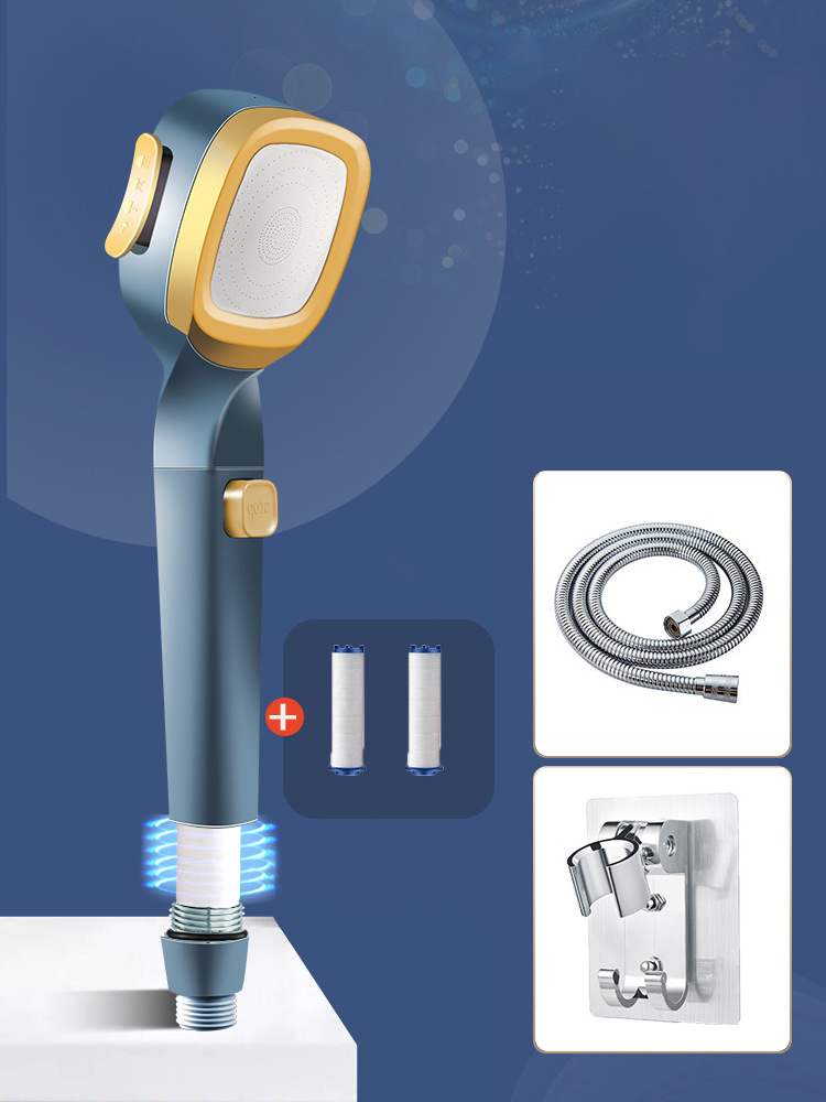 Moonval 4-Mode High-Pressure Handheld Shower Head with Pause Switch & Spray Gun