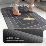 Moonval Non-Slip Floor Rug, Super Absorbent Quick-Dry Bathroom & Kitchen Mat