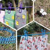 Moonval Portable Clothesline, Retractable Travel Laundry Line with 12 Clips for Indoor & Outdoor Drying