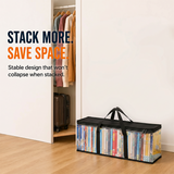 Moonval Extra-Large Clear Storage Bag with Reinforced Handles and Zipper – Foldable Moving and Clothes Organizer