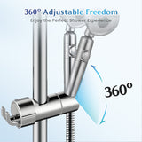 Moonval Drill-Free Hand Shower Holder, Adjustable Wall Mount Bracket for Bathroom Shower Heads