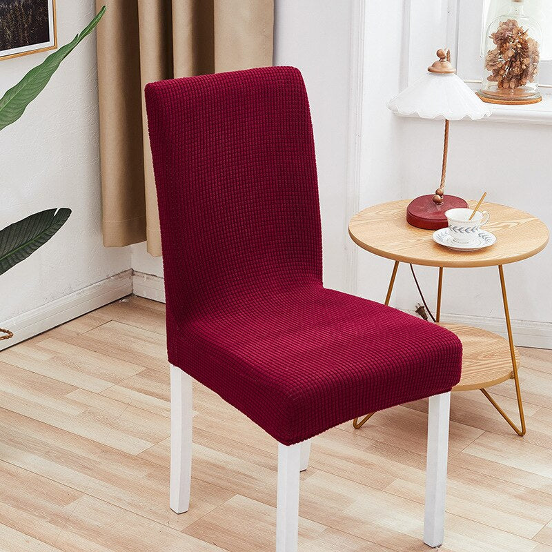 Moonval Stretch Chair Covers, 6-Pack Waterproof Textured Dining Chair Slipcovers Universal Fit