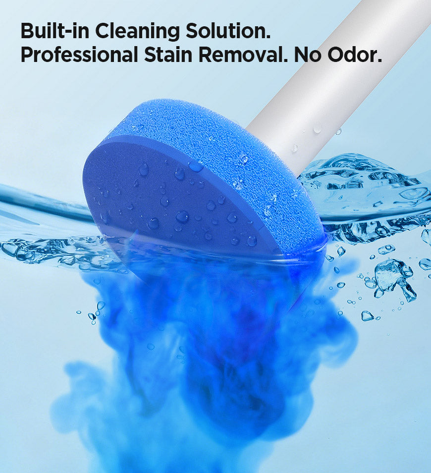 Moonval Disposable Toilet Brush Set, Wall-Mounted Bathroom Cleaning Brush with Replaceable Heads