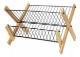Moonval Foldable Dish Drying Rack, Collapsible Kitchen Dish Drainer for Plates, Bowls & Utensils