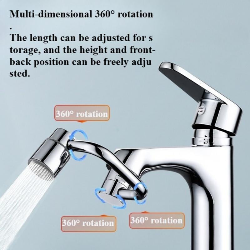 Moonval 1440° Rotating Faucet Aerator, Swivel Faucet Extender for Kitchen & Bathroom Sinks