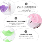 Moonval Lotus Soap & Sponge Holder, No-Drill Adhesive Sink and Shower Rack