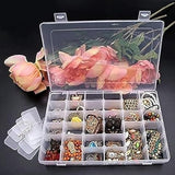 Moonval 36-Compartment Storage Box, Portable Jewelry, Cosmetics and Craft Organizer