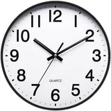 Moonval Silent Wall Clock, 12-Inch Non-Ticking Battery-Operated Clock for Home & Office Decor