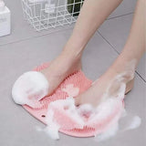 Moonval Shower Foot Scrubber, Wall-Mounted Foot & Back Cleaning Massager for Bathroom