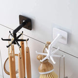 Moonval Wall Hook, 360° Rotating Heavy-Duty Self-Adhesive Hook for Home Organization