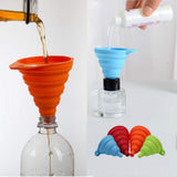 Moonval Collapsible Funnel Set, 4-Piece Food-Grade Silicone Funnels for Kitchen & Bottle Filling