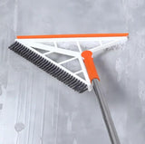 Moonval 2-in-1 Silicone Broom Sweeper with Rubber Squeegee, Multi-Surface Floor Cleaner