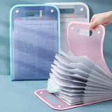 Moonval Portable File Folder, 13-Layer Expanding Document Organizer with Secure Carry Handle