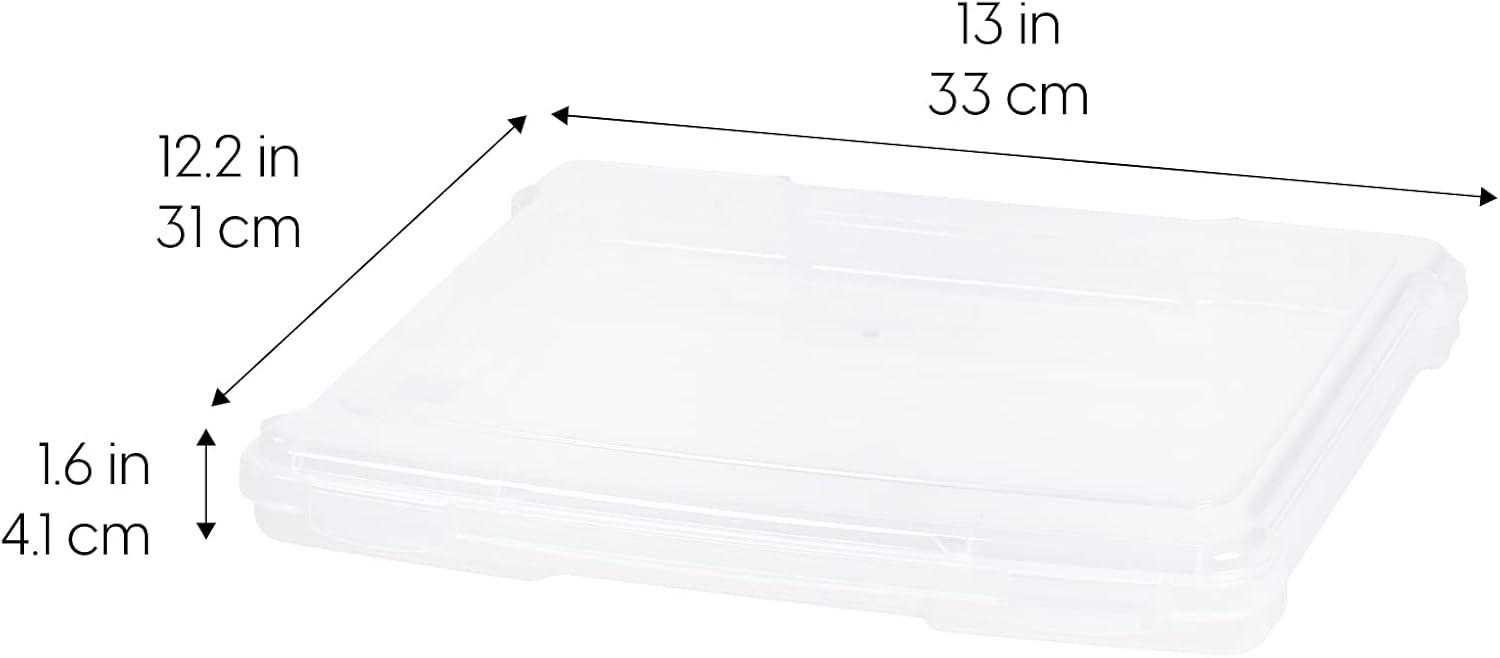Moonval Board Game Storage Containers, Clear Stackable Organizers with Snap-Tight Lids & Handles