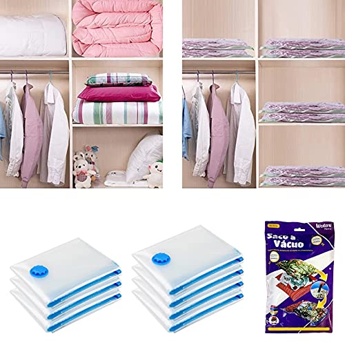 Moonval Vacuum Storage Bags, Space-Saving Compression Bags for Clothes, Bedding & Blankets