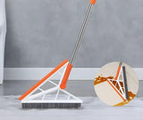 Moonval 2-in-1 Silicone Broom Sweeper with Rubber Squeegee, Multi-Surface Floor Cleaner