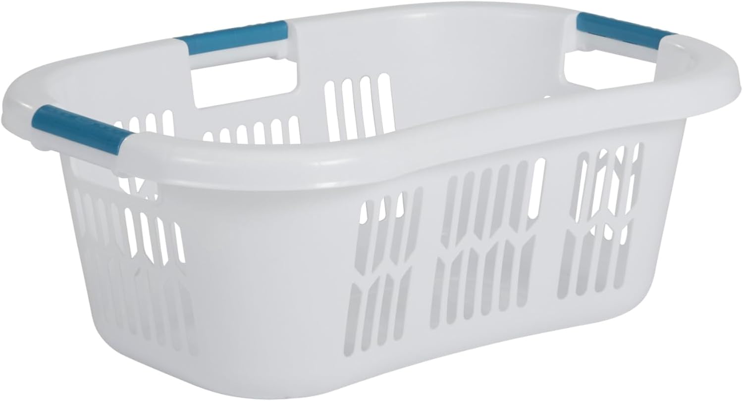 Moonval Laundry Basket, 1.5-Bushel Stackable Hamper with Easy-Carry Handles for Laundry & Storage