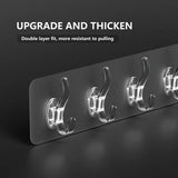 Moonval Adhesive Hooks, 6-Pack Heavy-Duty Self-Adhesive Wall Hooks for Home Organization
