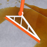 Moonval 2-in-1 Silicone Broom Sweeper with Rubber Squeegee, Multi-Surface Floor Cleaner