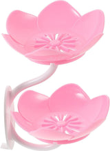 Moonval Lotus Soap & Sponge Holder, No-Drill Adhesive Sink and Shower Rack