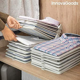Moonval Stackable Closet Organizer, 10-Pack Foldable Clothes Shelf Divider for Wardrobe Storage