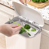 Moonval 7L Hanging Garbage Bin, Cabinet Door Kitchen Trash Can with Lid