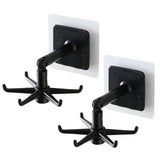 Moonval Wall Hook, 360° Rotating Heavy-Duty Self-Adhesive Hook for Home Organization