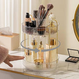Moonval Makeup Organizer Carousel, 360° Rotating Vanity Storage Rack for Cosmetics & Skincare