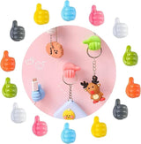 Moonval Thumbs-Up Wall Hook, Self-Adhesive Holder for Keys, Cables & Small Accessories