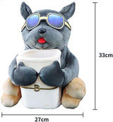Moonval 2-in-1 Plush Tissue Storage Box, Cute Car Armrest Organizer & Tissue Holder