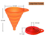 Moonval Collapsible Funnel Set, 4-Piece Food-Grade Silicone Funnels for Kitchen & Bottle Filling